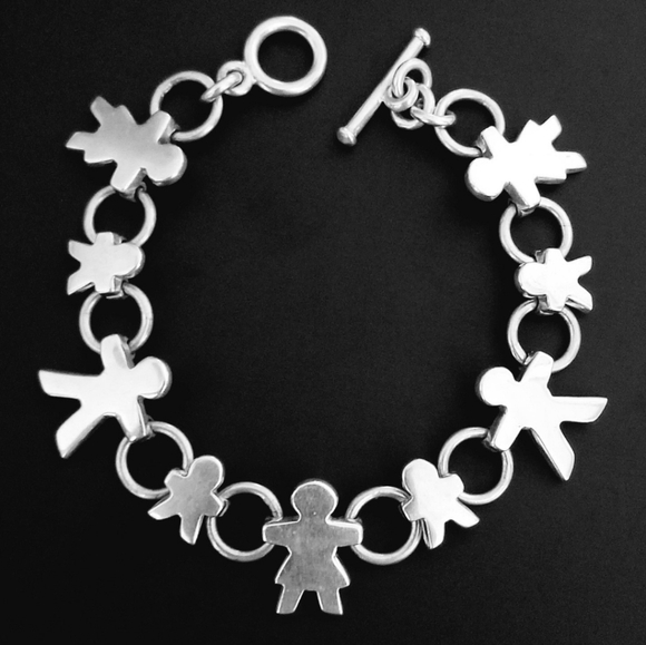 Silpada Sterling Silver Children / Family Bracelet
